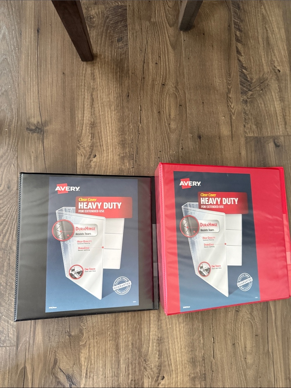 Avery Heavy Duty 3-Ring Binders in Black and Red (Set of 2)